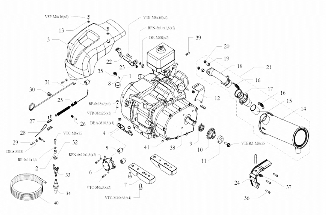 GX390 ENGINE FS (CHAIN)